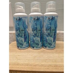 IGK Next Level Nordic Cotton Heat Activated Volume Spray 5.9oz Lot of 3 New